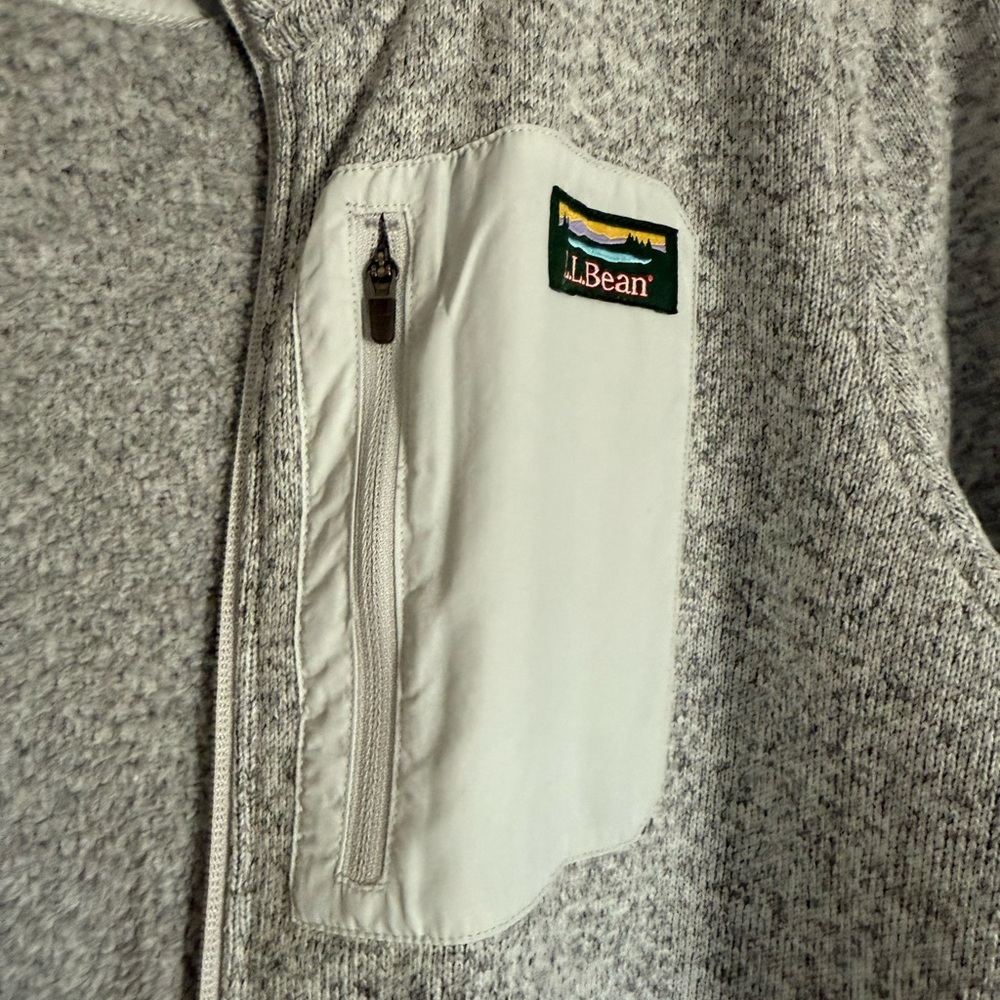 Gray LLBean Fleece Jacket - Picture 3 of 4